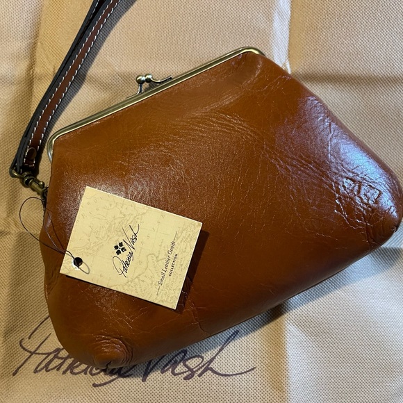 Patricia Nash Designs Clutch Italian Savena Tan Leather Wristlet NWT - Picture 9 of 9